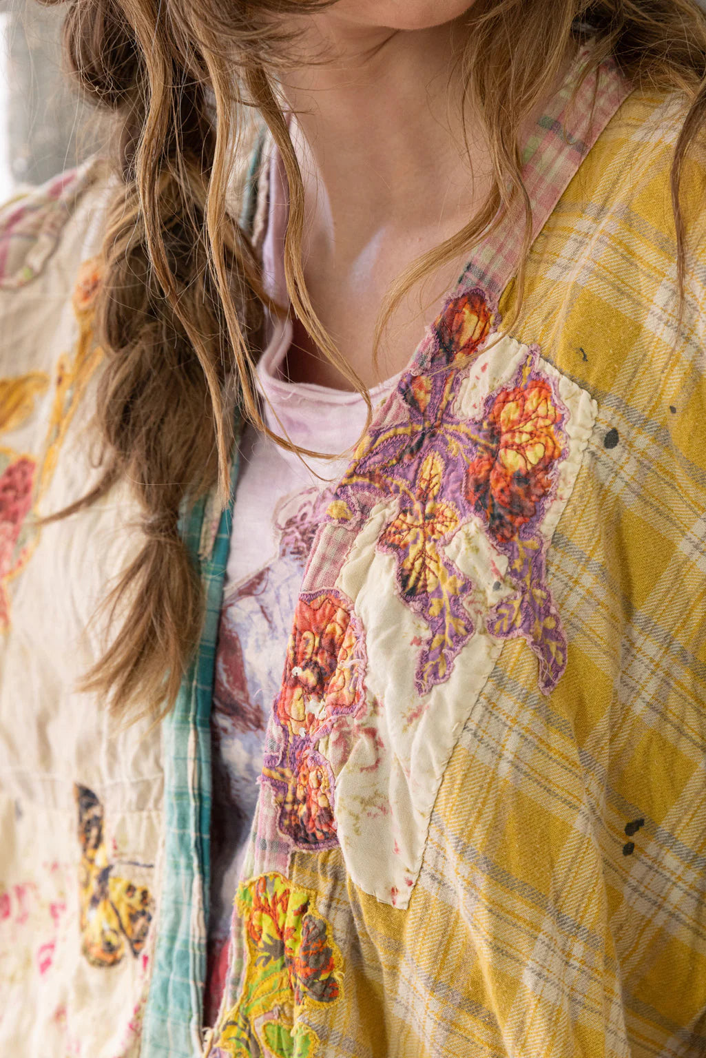 M7132, Misses' Patchwork Kimono Jackets