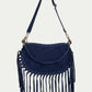 Astrid Fringe Bag - Navy