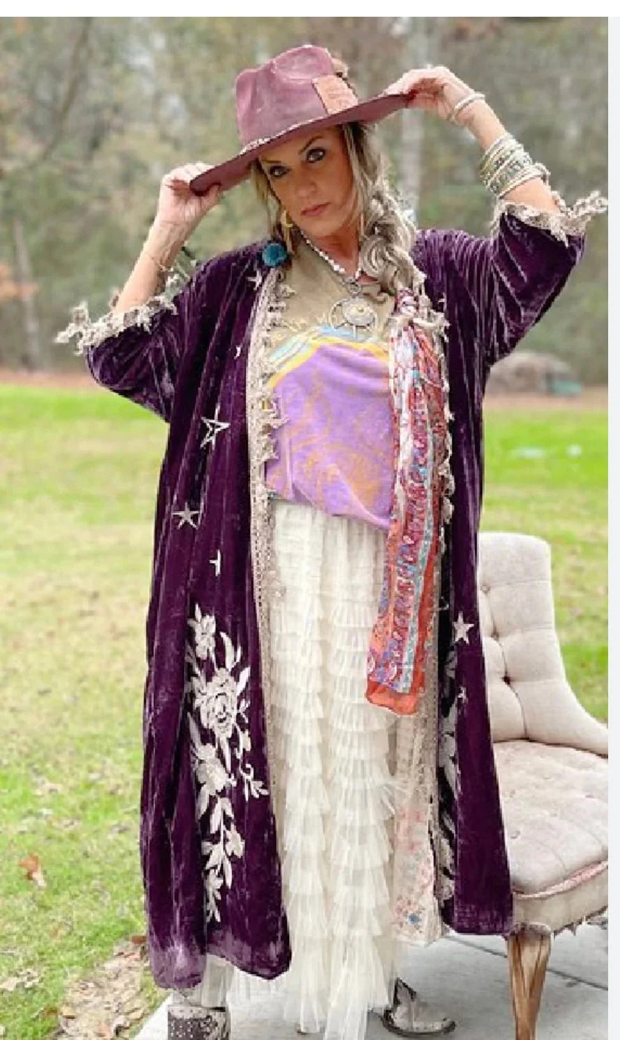 Moonlight Walk Velvet Duster