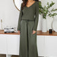 Viscose Distressed Hem Palazzo Pant