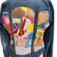 Oates Handquilted Dark Denim Multi Color Bug Jacket