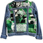 Oates Handquilted Small Green Black and White Jacket