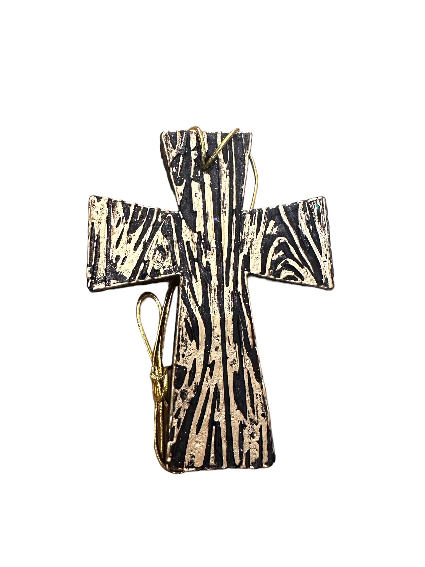 Air Freshener Black and Gold Cross