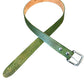 Green embossed Leather Belt