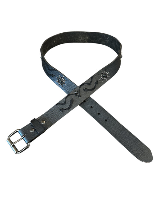 Black Leather with geometric details