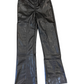 Black faux leather pants