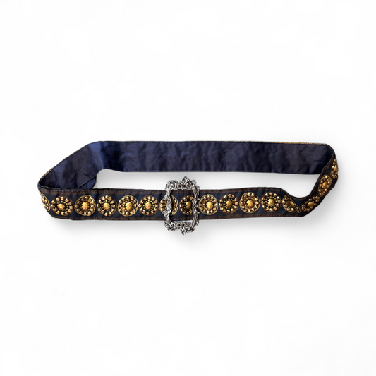 POL Navy studded belt
