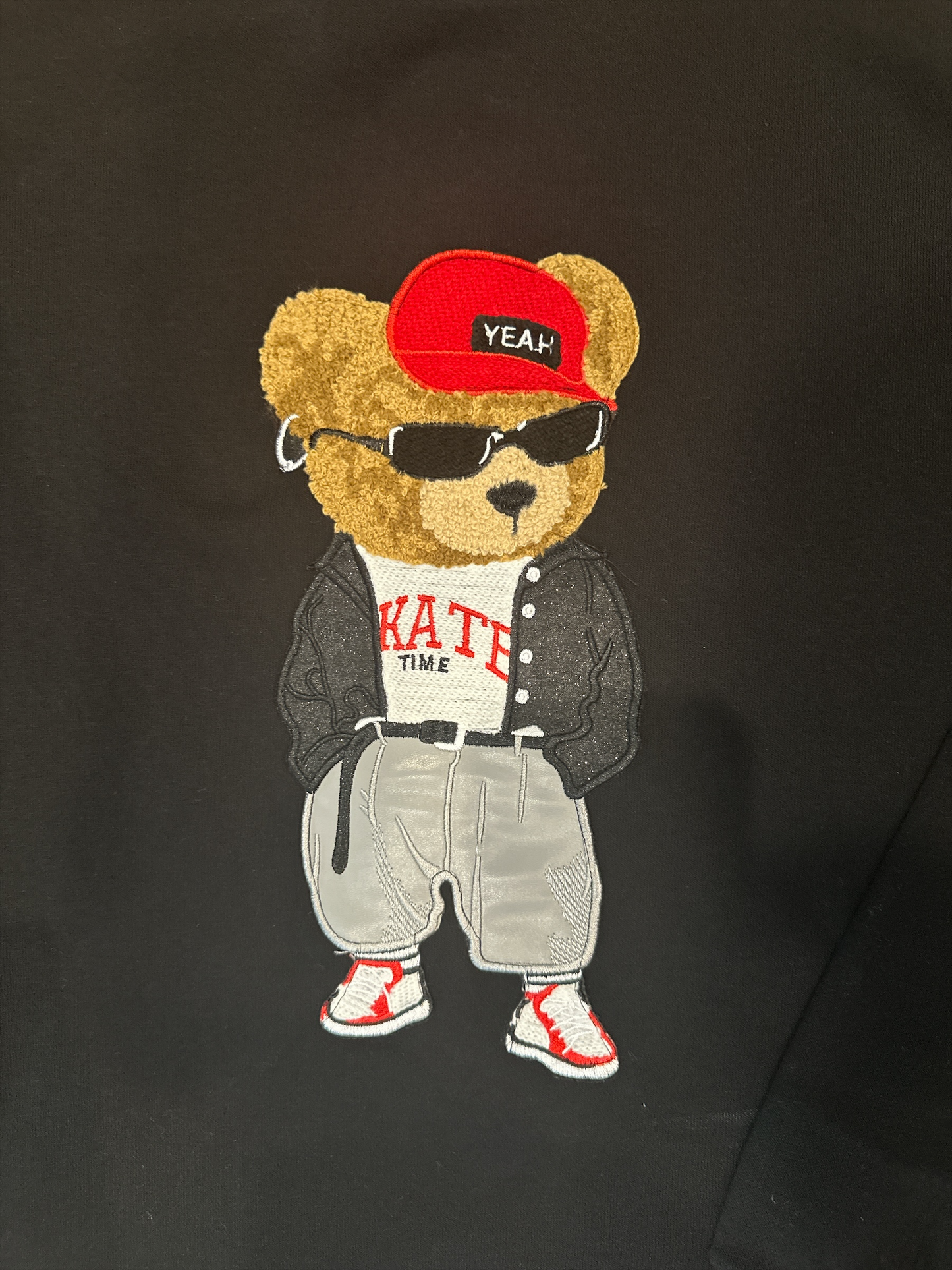 Margittes Skate Bear Applique Sweatshirt