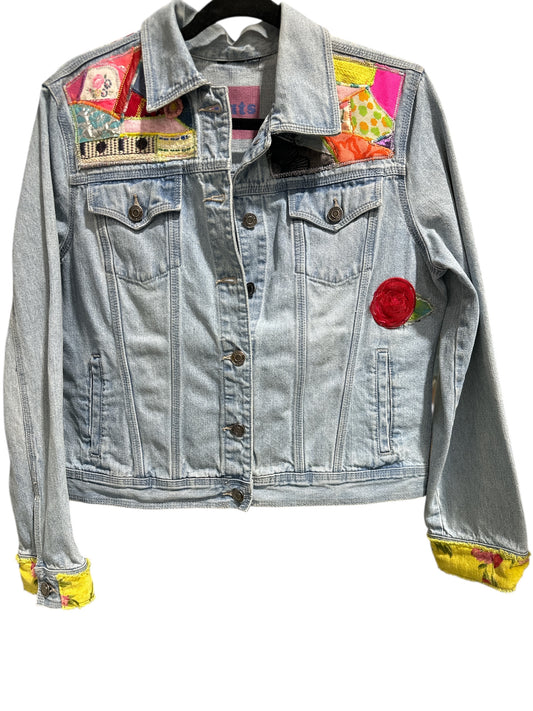 Oates Handquilted Jacket Yellow Floral Sleeve