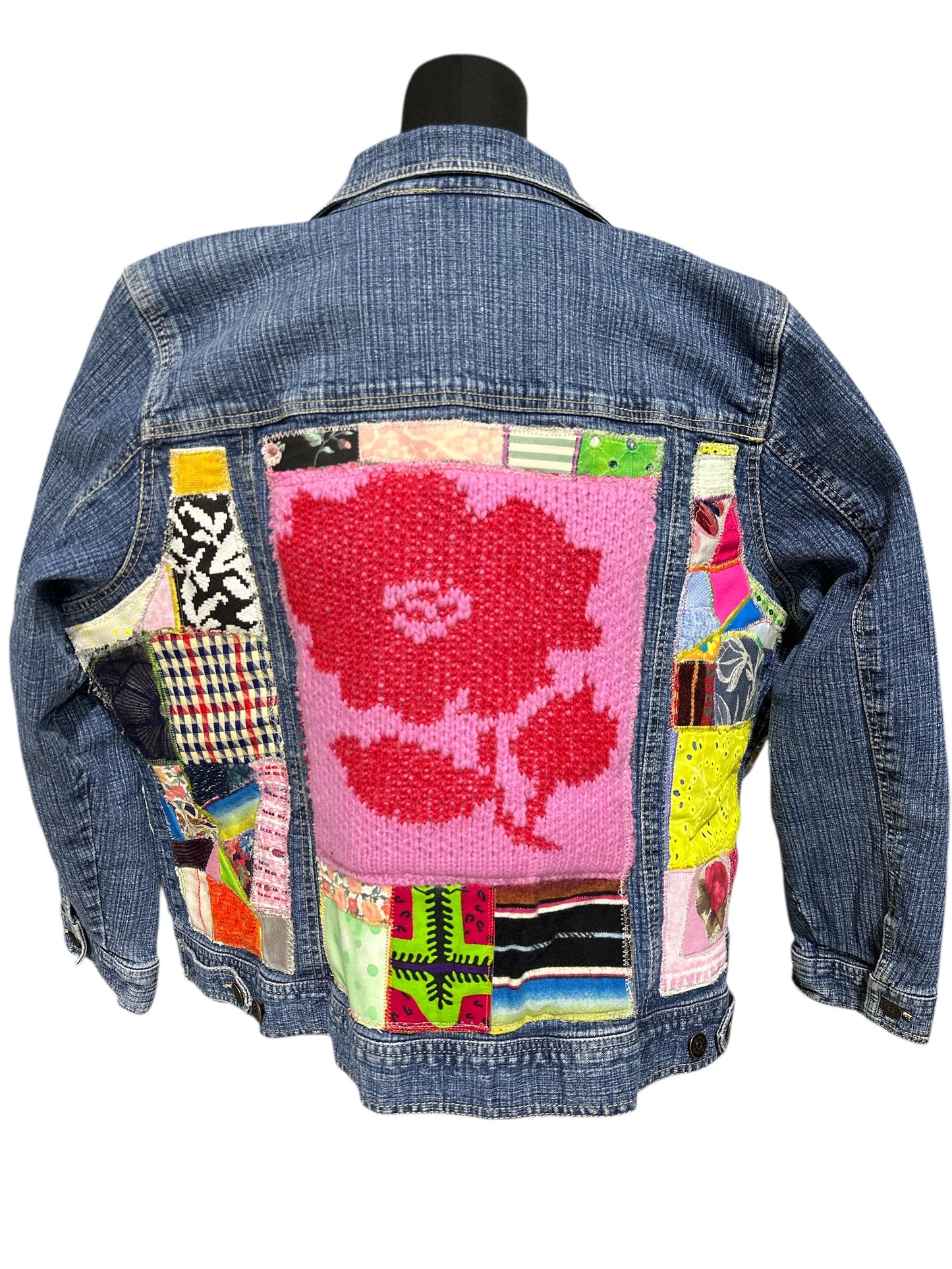 Oates Designer Handquilted Jacket Red Rose