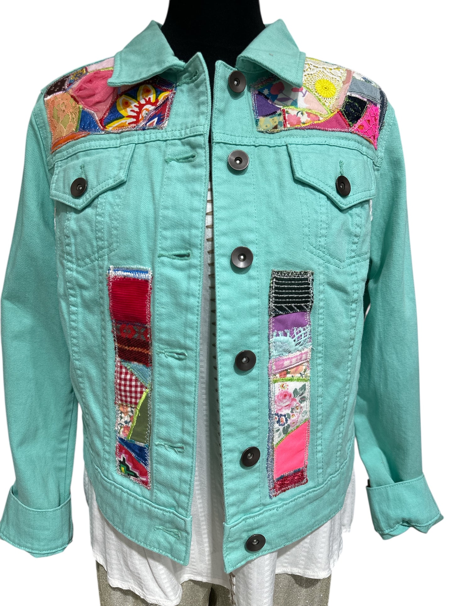 Oates Designer Handquilted Jacket Mint