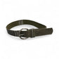 Brown Green Leather Belt with Mixed Metal Bars