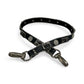 Black Leather Gem Belt with Clasps