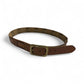 Brown Leather Square Detail Belt with Square Shape Buckle