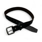 Dark Brown Leather Woven Belt