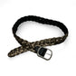 Braided Bronze Leather Belt with Silver Buckle