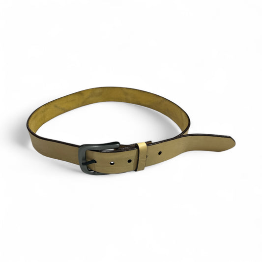 Butter Yellow Leather Belt