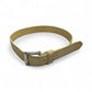 Yellow Cream Leather Belt with Silver Buckle