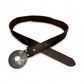 Dark Brown Leather Cross Stitch Belt