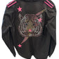 Black Army Shirt with Hot Pink Stars