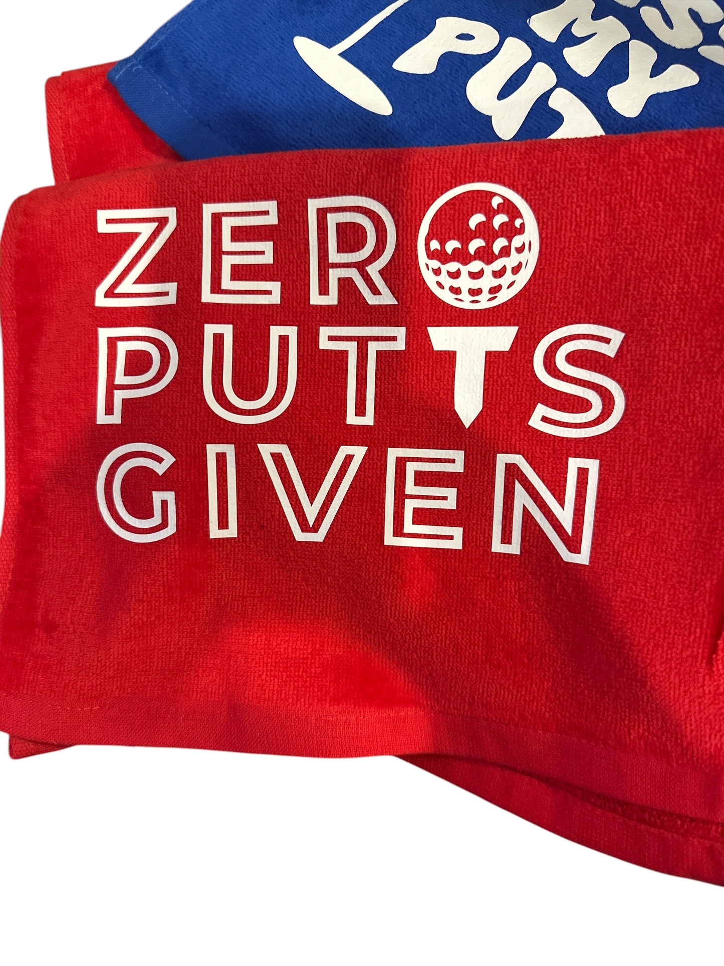 Funny Golf Towels Red / Zero Putts Given