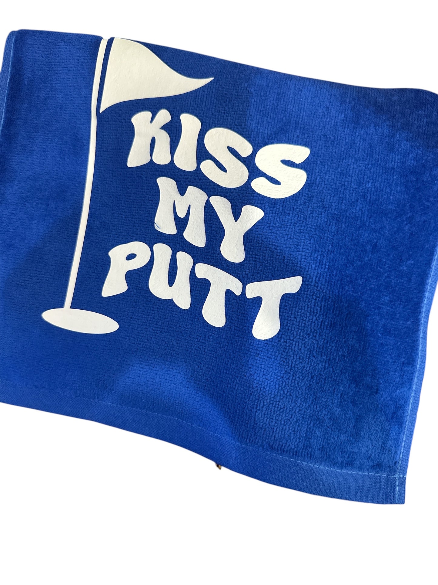 Funny Golf Towels  Royal Blue / Kiss My Putt