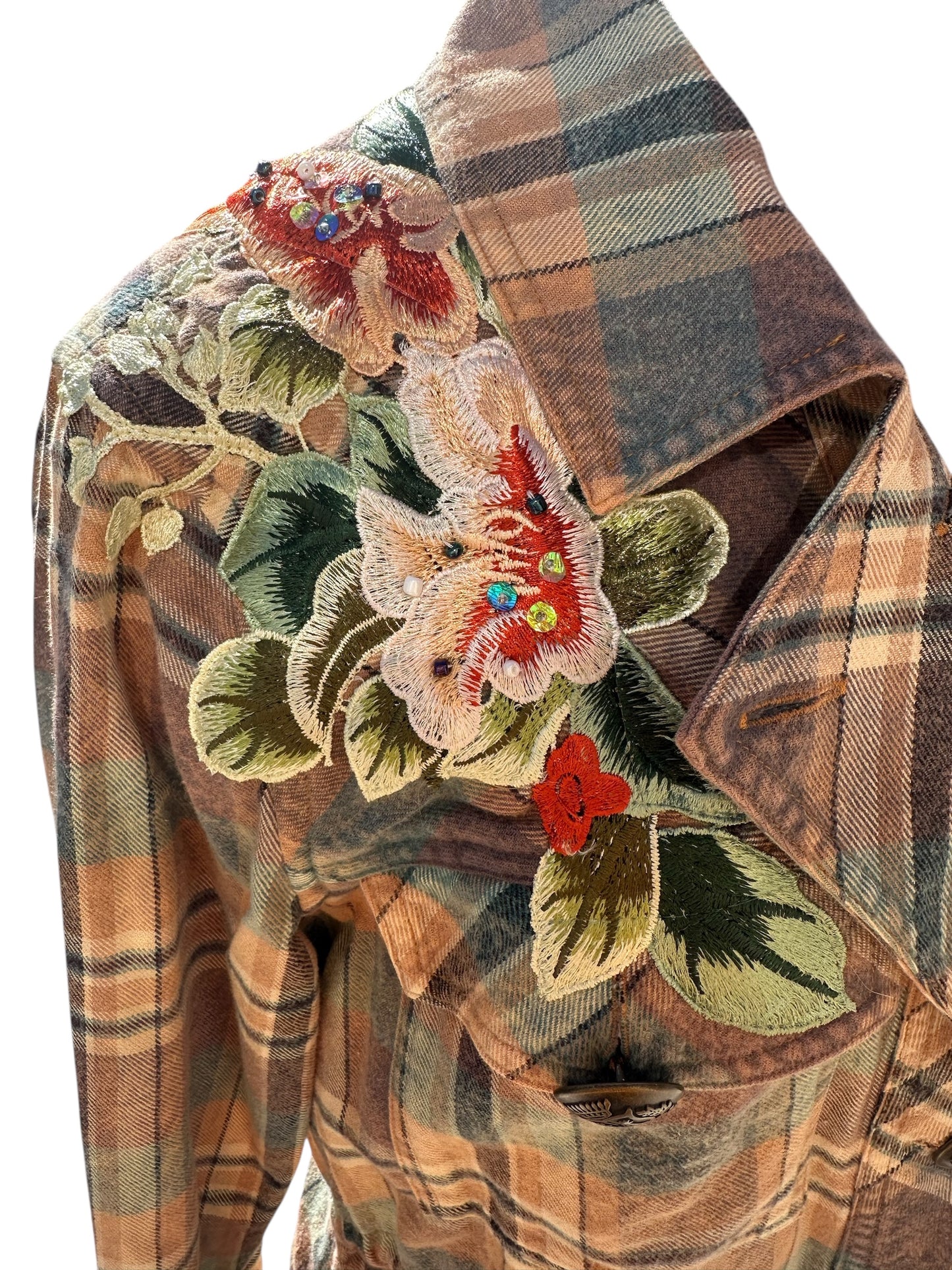 Aratta Ruffian Jacket with Floral Accents in small