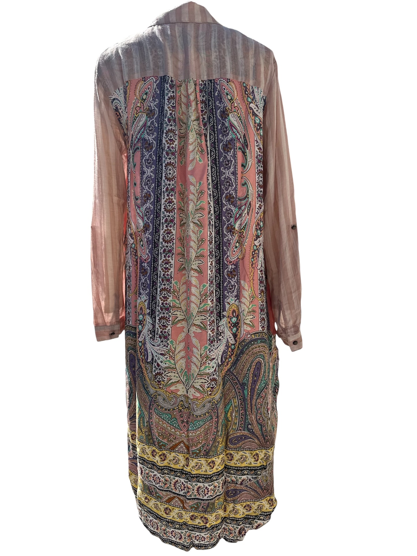 Aratta Pink Striped Floral Dress