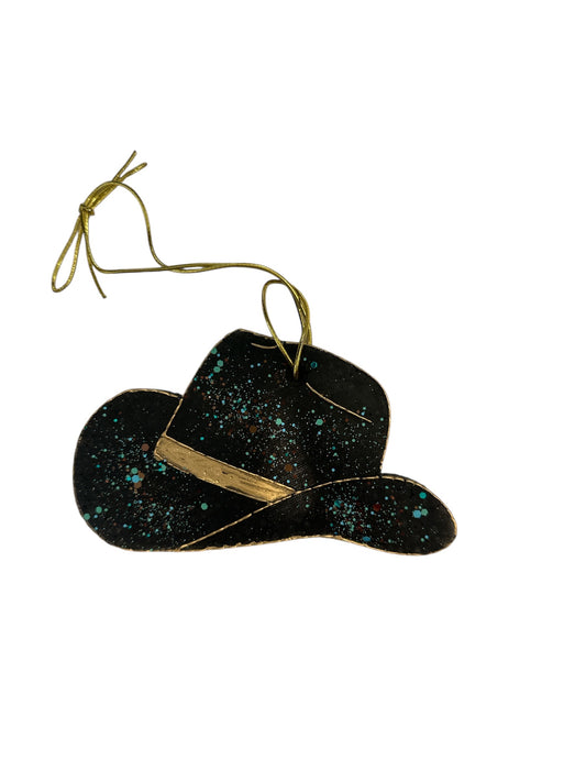 Cowboy Hat with Turquoise Air Freshner