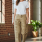 Paper Lace denim pants Natural