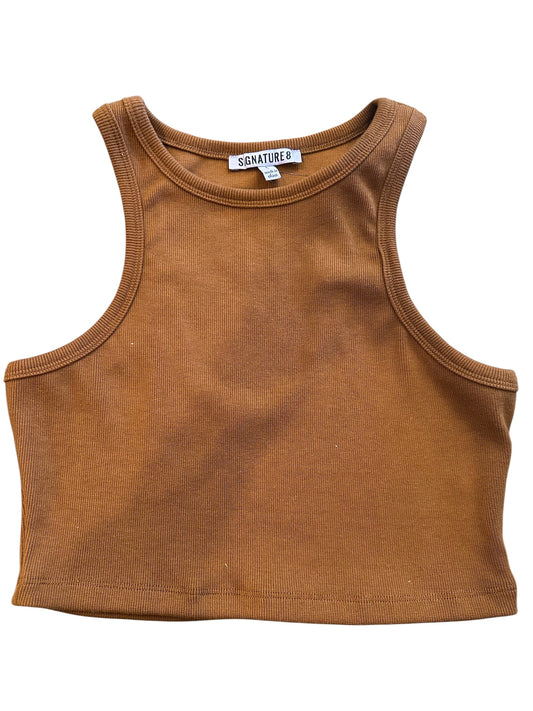 Signature 8 cropped ribbed tank