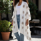 Hi Low Polka Dot Linen Jacket
