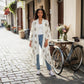 Hi Low Polka Dot Linen Jacket