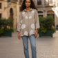 Linen Polka Dot Short Jacket