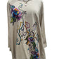 Paper Lace Long Sleeve Printed Floral
