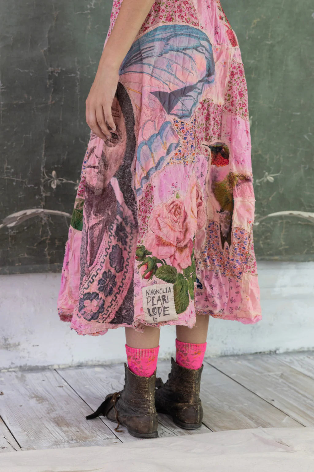 Magnolia Pearl SKIRT 156 : European Cotton Floral Patchwork Sascha Wrap Skirt