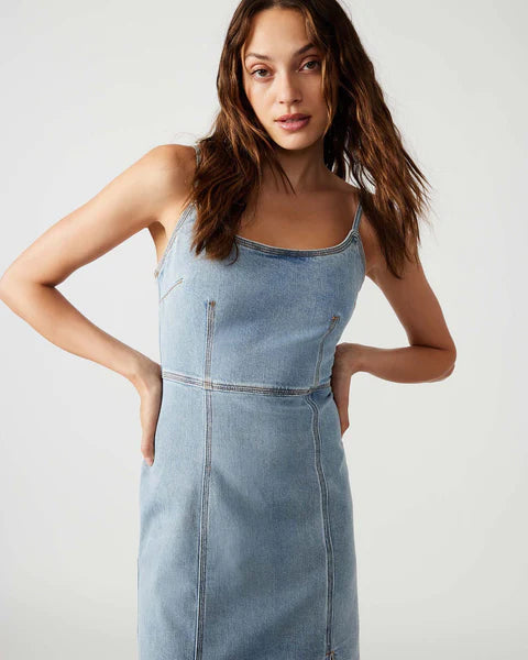 Steve Madden Giselle Dress Blue Denim Steve Madden Giselle Dress Blue Denim