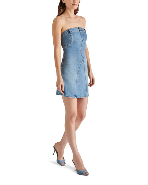 Steve Madden Adara Dress Denim is Nikko Blu Boutique Steve Madden Adara Dress Denim is Nikko Blu Boutique