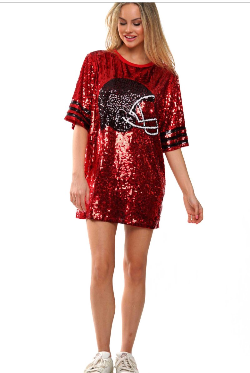 Red and Black Game Day Dresses