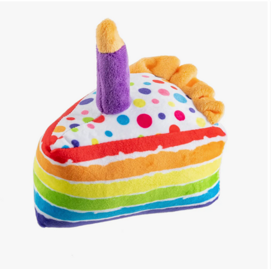 Birthday Cake Slice Squeaker Toy Pop