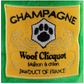 Champagne Woof Clicquot Squeaker Dog toy pop