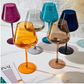 Set of 6-Jewel Toned Crystal Wine Glass Set