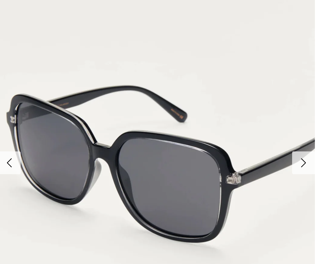 Z Supply Drop Off Black Gloss Grey Sunglasses