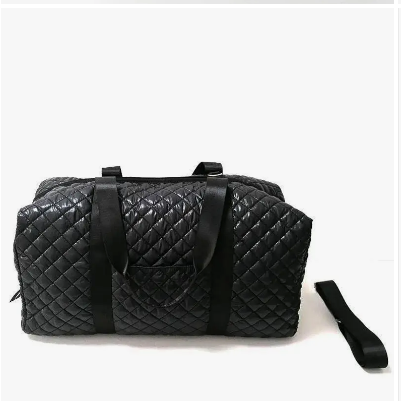 Diamond Black Patten Leather Weekender Bag