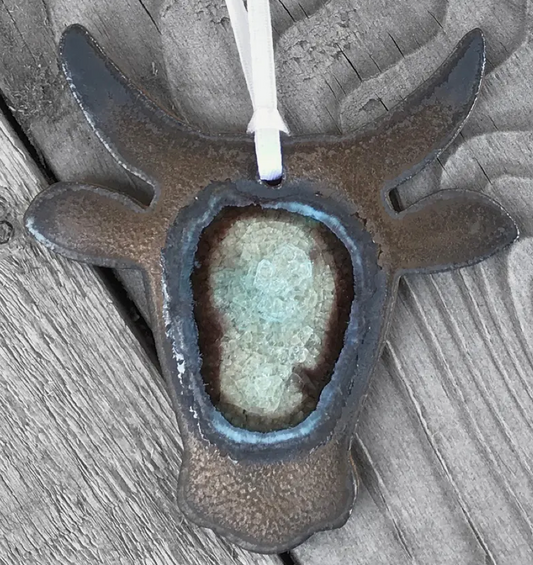 Bronze Bull Christmas Ornament