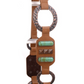 Genuine leather turquoise loop belt