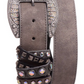 RHINESTONE STUDDED LEATHER BELT