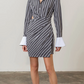 Moon River Shirt Side Cut Mini Dress