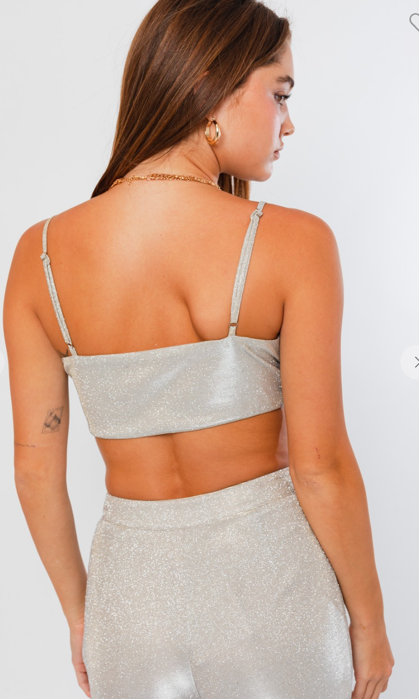 Glitter sales bralette top