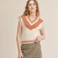 Ivory and Rust Vest